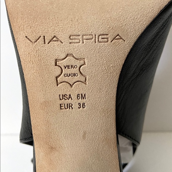 Via Spiga V-fabrizie Heeled Leather Sandal - Picture 5 of 6